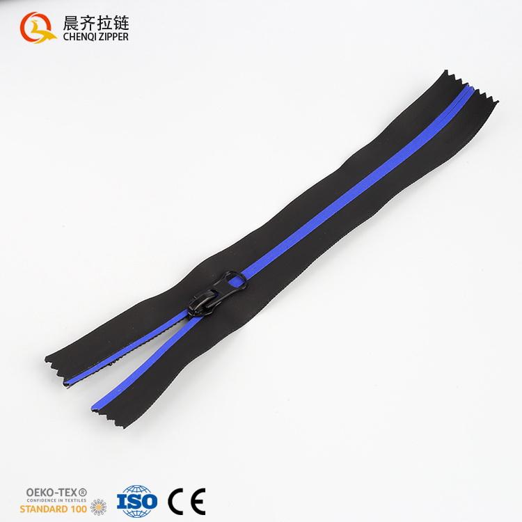 High Quality Zipper Factory Price #5 Waterproof Zipper White PU Tape Open-end Water Resistant Zipper