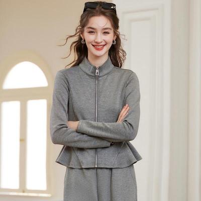 Women's Slim Fit Zipper Knit Cardigan