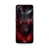Phone Case - MANIACASE - Oppo A32 - Red Fire Black Wolf - TPU Silicone - Flexible