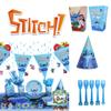 Stitch Theme Party Supplies Set Blue Lilo And Stitch Birthday Decorations