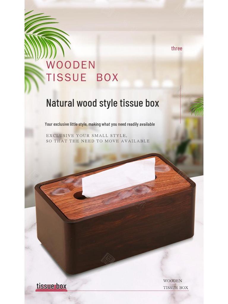 Massivholz Nussbaum Couchtisch Aufbewahrungsbox - Taschentuch- & Serviettenhalter