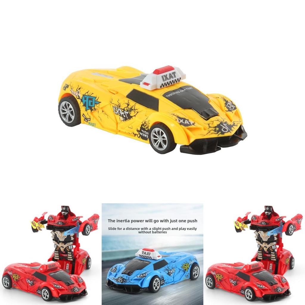 Plastic Childrens Deformation Car Toy With Inertia Drive For Early Learning And Parentchild Interaction
