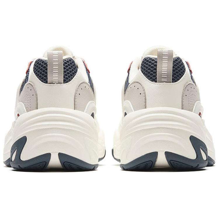 Anta Cross Retro Casual Shock Absorption Non-Slip Low-Top Dad Shoes Men Sneakers White Gray 112348850-7