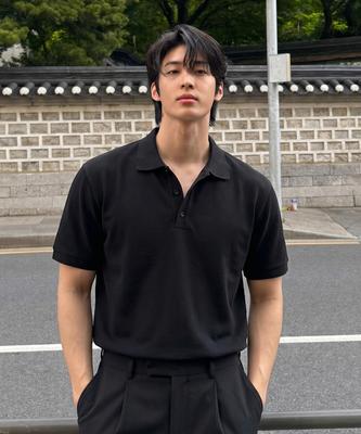 HERVINO [2Pack] Basic Cool Cotton Collared Short Sleeve Tee (Type A)