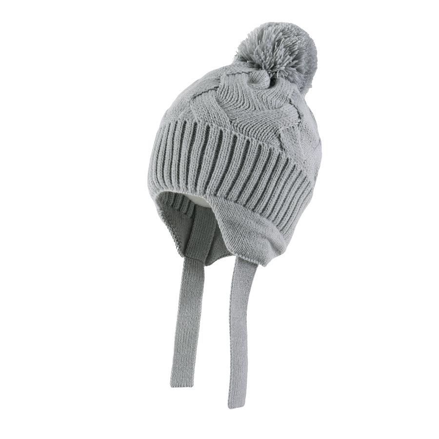 Langzhen 2024 Baby Pom Pom Knit Hat – Cute, Warm, Ear-Protected for Autumn & Winter