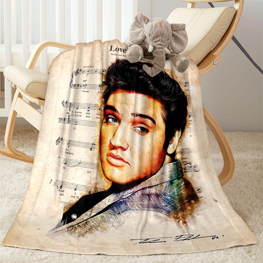 Love Tender: Elvis Presley's Legacy Blanket Durable Comfort Great for Office Chair Couch Livingroom All-Season Use Modern Style