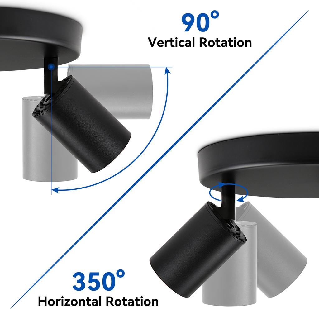 LED Ceiling Light With 3 GU10 Home-Appliance Decoration Modern Lamp Spotlights Adjustable Track Spot Dining Rooms Chandelier