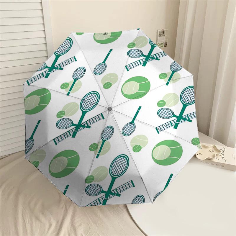 

1PC tennis ball tennis racket Automatic Open/Close Umbrella with Windproof, 8-Rib Sturdy Canopy, Durable Ribs, Fashionable Design1348A