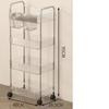 Chariot utilitaire roulant de salle de bains, organisateur de rangement coulissant, unité d'étagère Mobile, chariot de rangement de cosmétiques pour cuisine de bureau