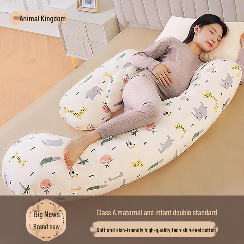 U-Shaped Multifunctional Pregnancy Pillow for Back and Belly Support