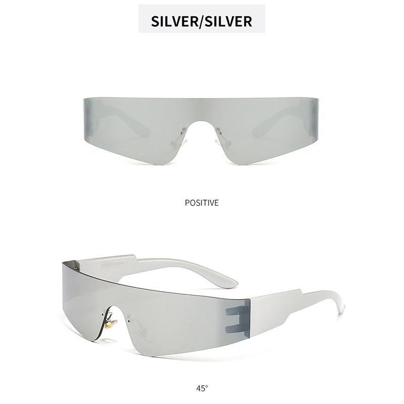 Y2K Wrap Around Solbriller For Kvinner Menn Trendy Rammeløse Futuristiske Nyanser