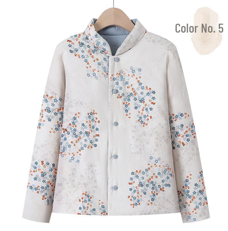 Women's Chinese Retro Style Frog Button Warm Cotton Jacket, Autumn/Winter 2025 Edition