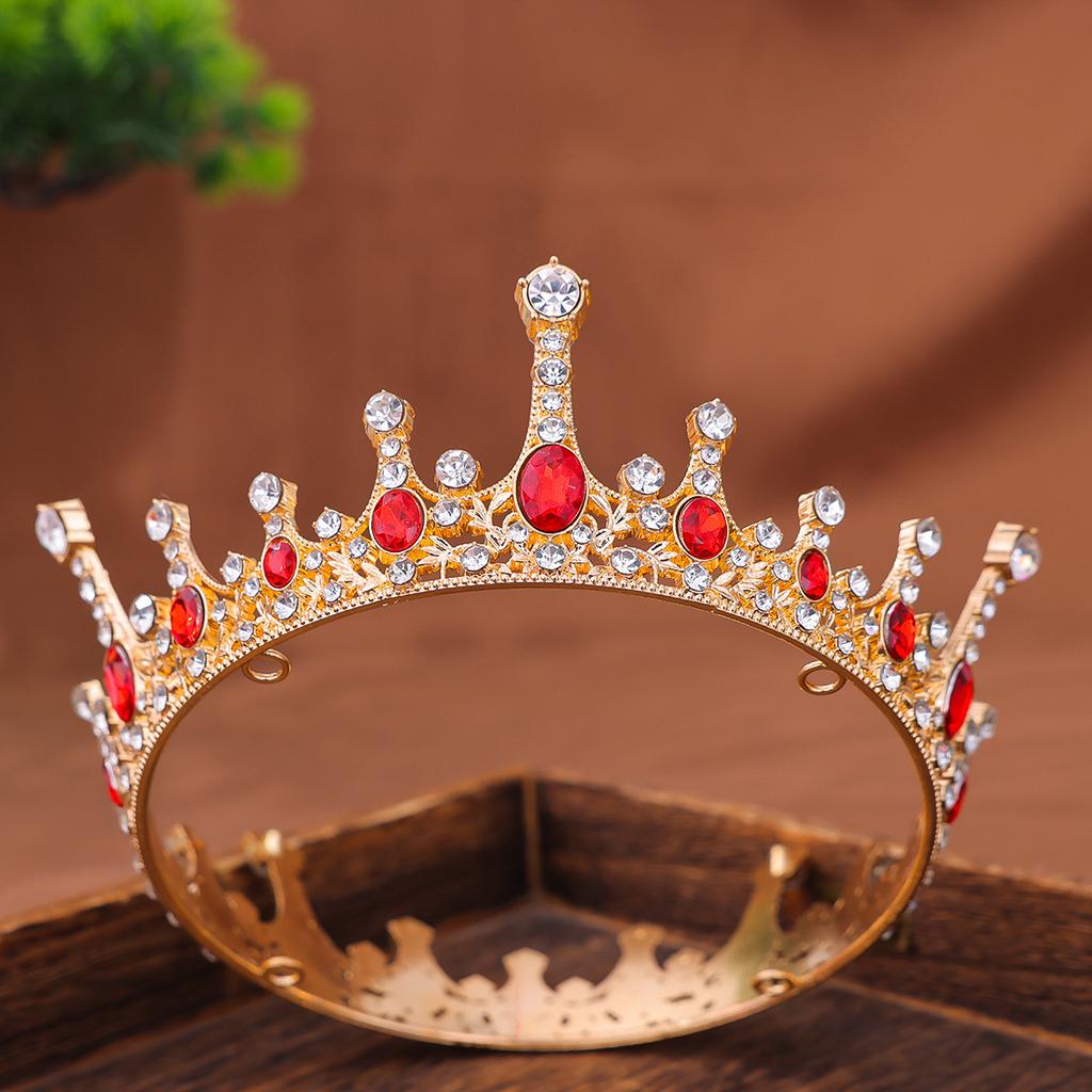 Der Braut Ganzer Kreis von Kronen Kopfschmuck Europäische und Amerikanische Strasskrone Haarschmuck Hochzeitskleid Geburtstag Haarband Accessoires