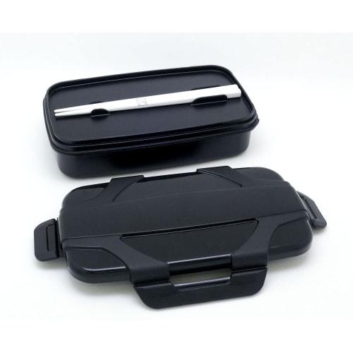 OSK Men's Lockfort Bento Box, 850ml, with Cooler Bag, 4-Point Lock for Secure Airtight Sealing, Dividers, No Gaskets for Easy Cleaning, Silver Ion, Ma