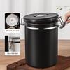 1.2 1.5 1.8L Coffee Bean Jar Airtight Canister Sealed Stainless Steel With Spoon One Way Valve Cannister Coffee Storage Kitchen