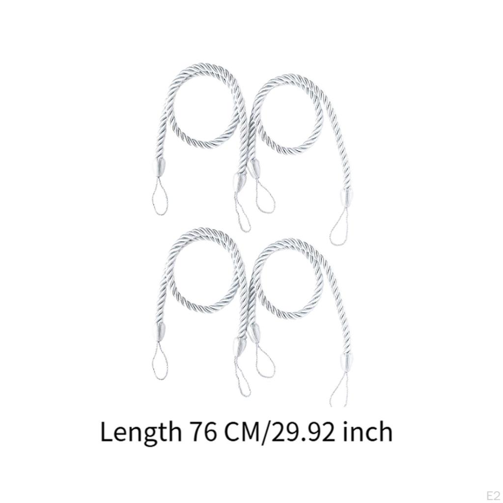 4er-Pack Solide Dicke Satin-Drehvorhänge für Schlafzimmerdekoration