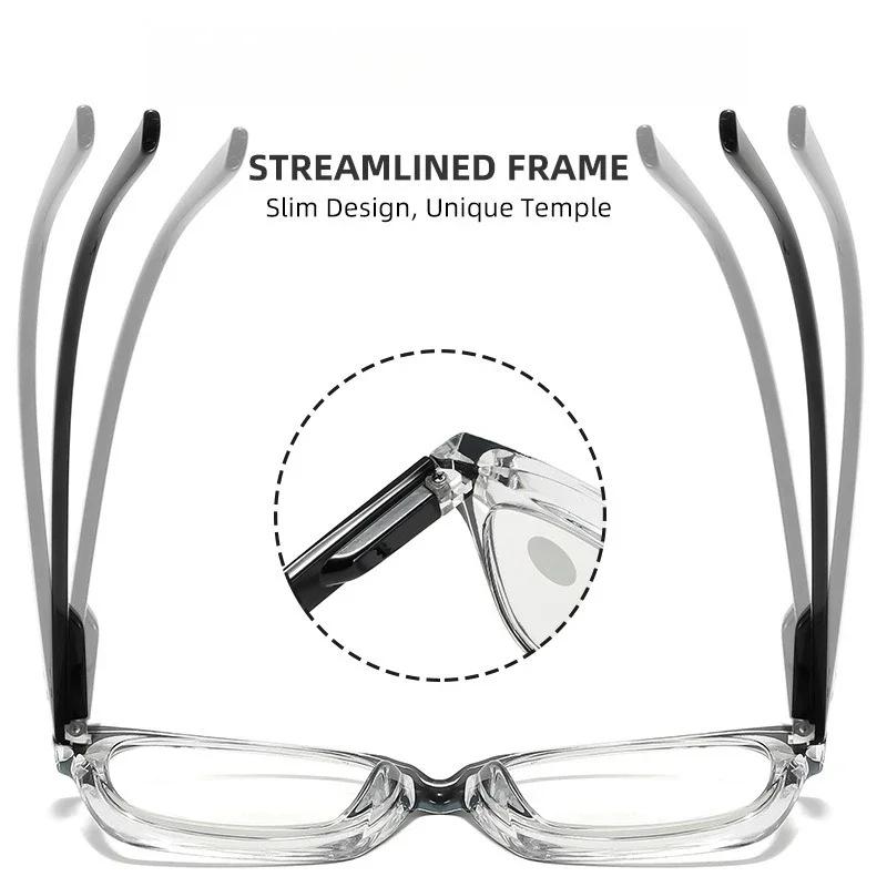 Men's and Women's Fashion Photochromic Reading Glasses New High-definition Anti-blue Light Color-changing Presbyopia Glasses