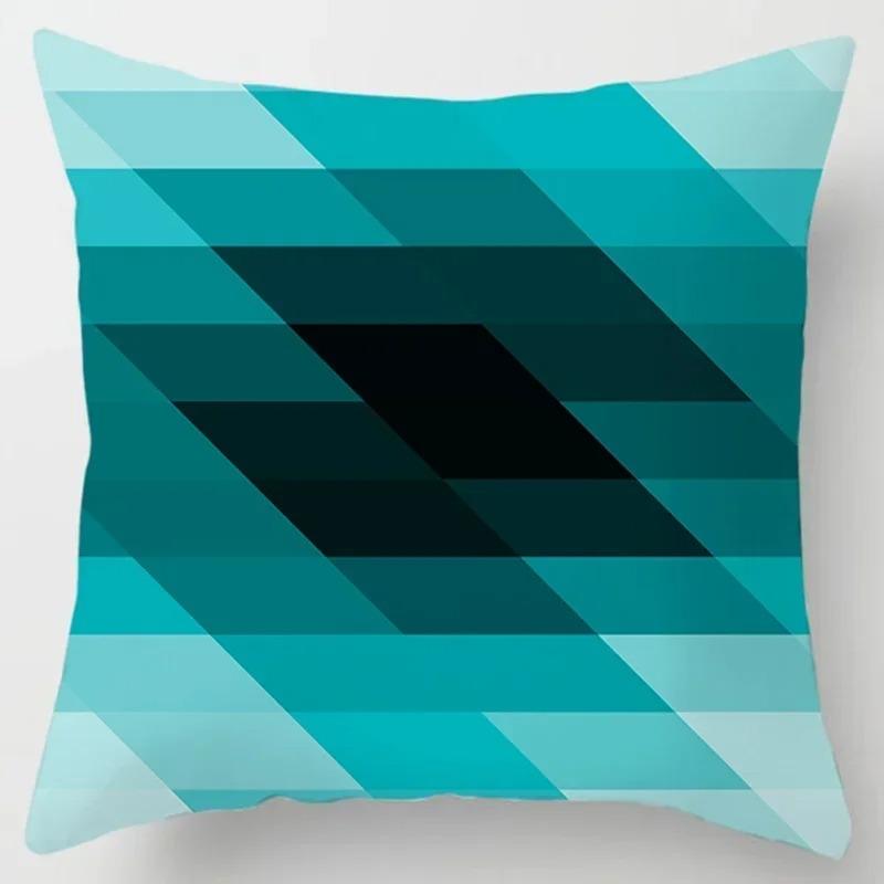 Geometric Print Decorative Pillow Cover Car Sofa Square Cushion Pillow Cover