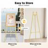 2 Pack Gold Floor Easel Stand, Heavy Duty Adjustable A-Frame Poster Holder for Wedding Sign Photo Display
