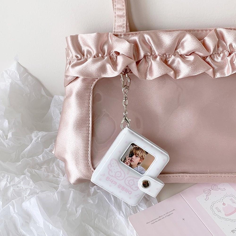 2-Inch Mini Photo Album Angel Wings Card Storage Book Kawaii Photo Card Holder  Bag Decoration