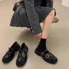 Fashion Thick Sole British Style Mary Jane Loafers Women Shoes 2025 Spring Retro Black