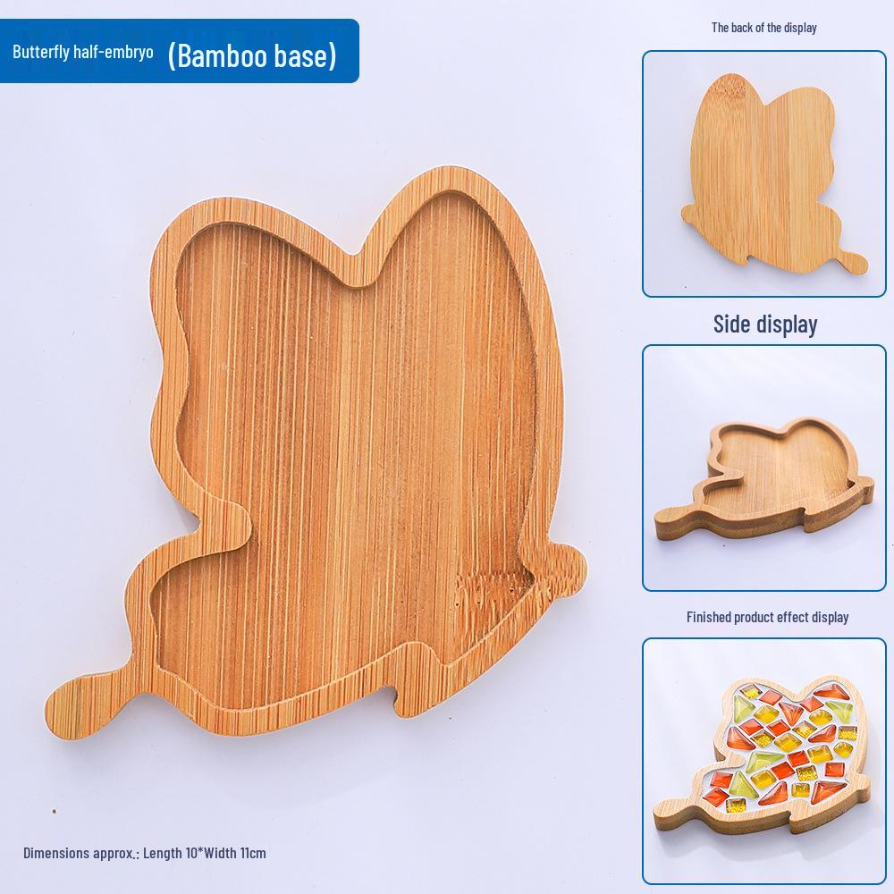 Bamboo Coaster & Placemat DIY Kit for Kids - Square & Round Mosaic Base