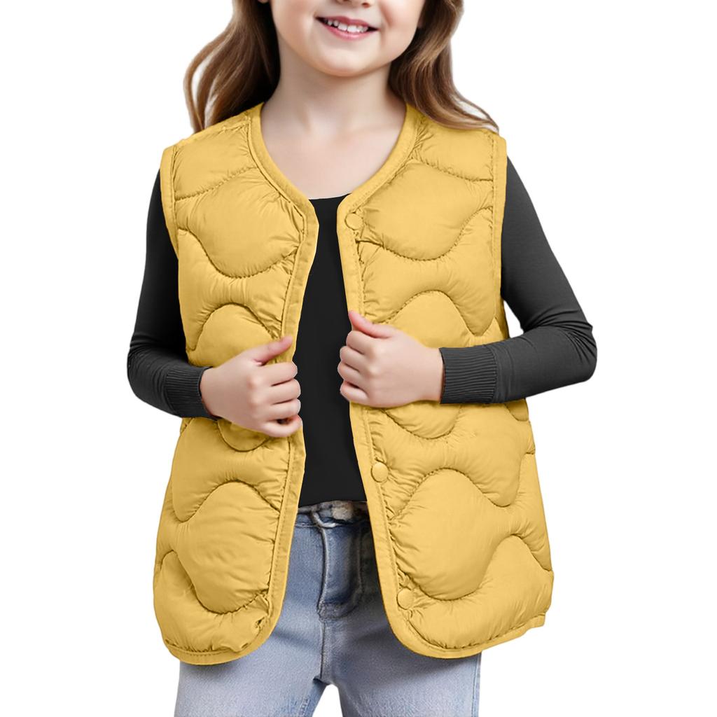 Kids' Winter Vest - Cotton Padded Sleeveless Jacket