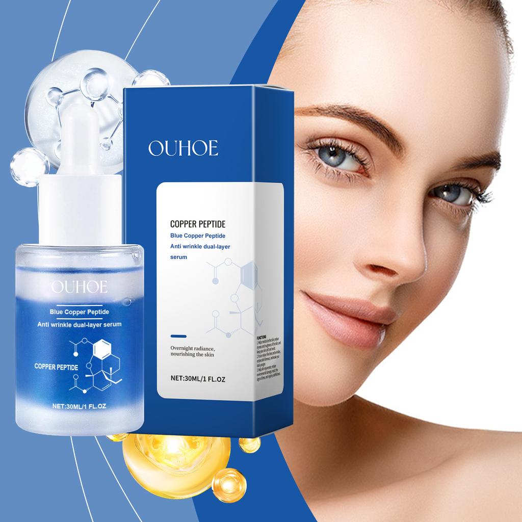 OUHOE Copper Peptide Face Serum Nourishing Skin Gentle Care Moisturizing Radiance Serum 30ml
