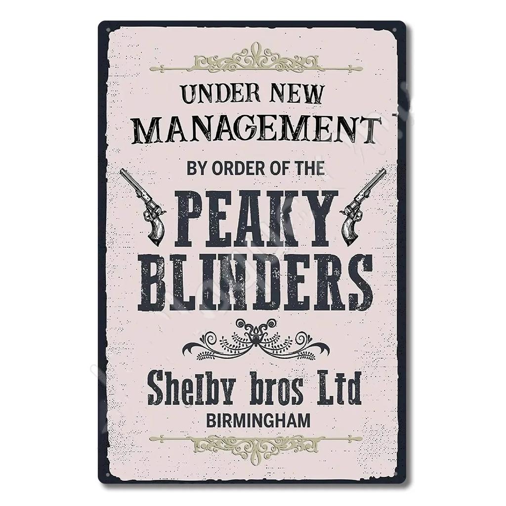 Vintage Tin Sign Peaky Blinders Whiskey Metal Sign Poster Retro Art Plaque Wall Decor for Home Bar Pub Cafe Restaurant 8x12 I