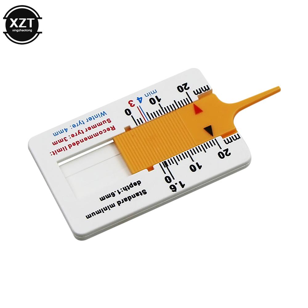 0-20mm Auto Car Wheel Tread Depthometer Depth Indicator Ruler Plastic Tread Gauge Tire Tread Depth Meter Tire Wheel Measure Tool