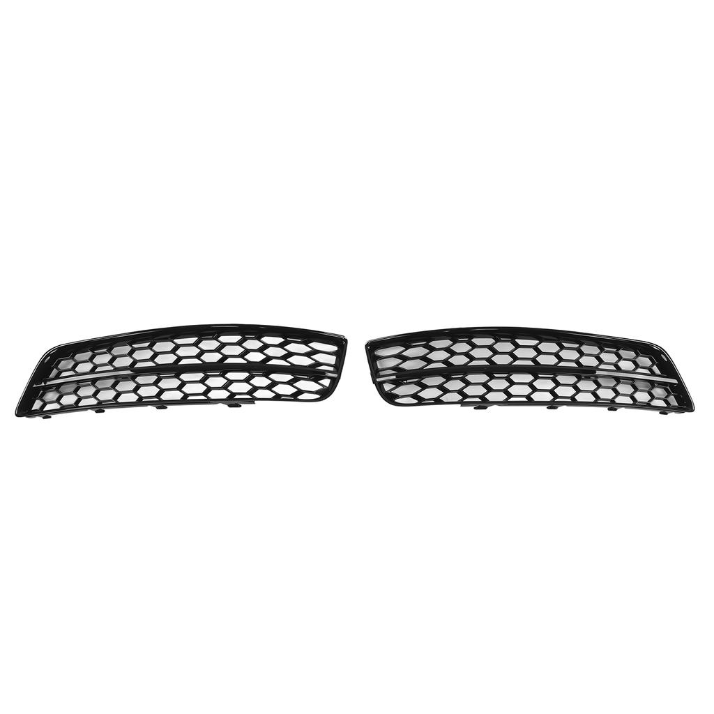 2pcs Gloss Black Front Bumper Fog Light Grille Cover Trim 8P0807682J Replacement for A3 8P 2009‑2013