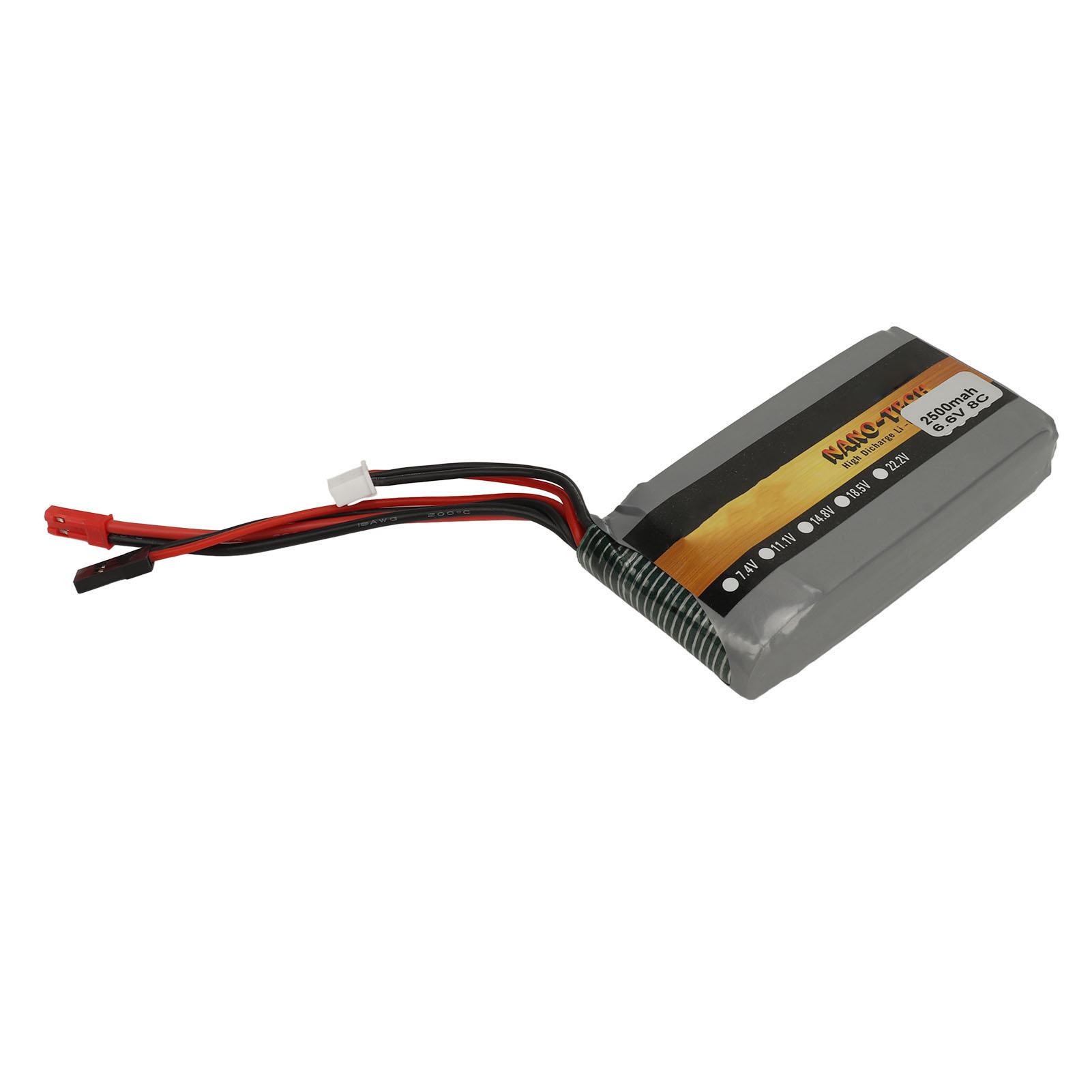 

LiPo Battery 6.6V 2500mAh 8C High Capacity Model Toy Lithium Polymer Ion Battery for Model Airplane Remote Control