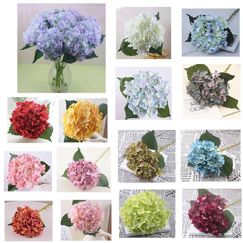 Elegant Faux Artificial Silk Hydrangea Bouquet For Stunning Home And Wedding Decor