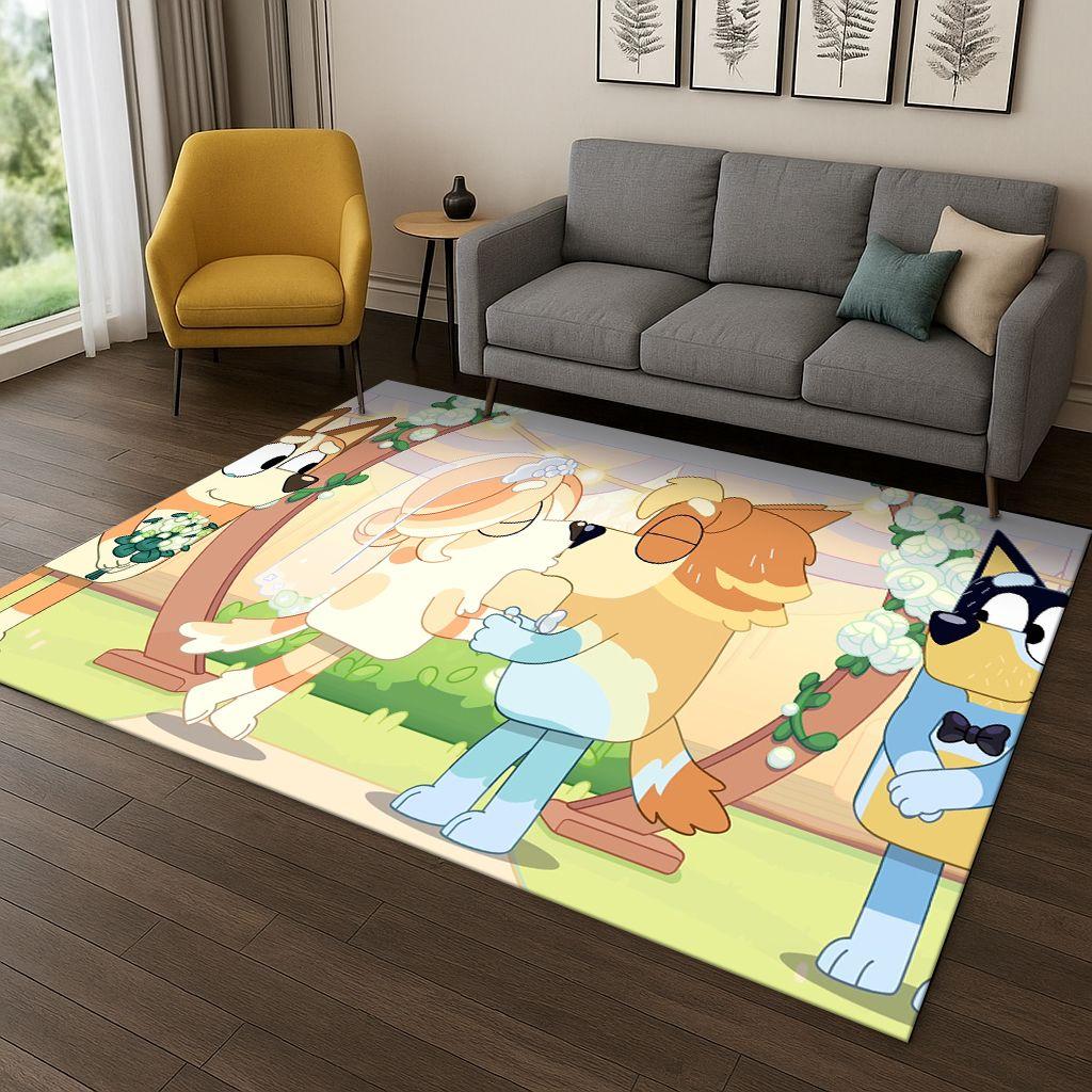 Classic B-Blueys Cartoon Dog Carpet Rug for Bedroom Living Room Sofa Home Decor,kids Play Game Area Rug Non-slip Floor Mat Gift