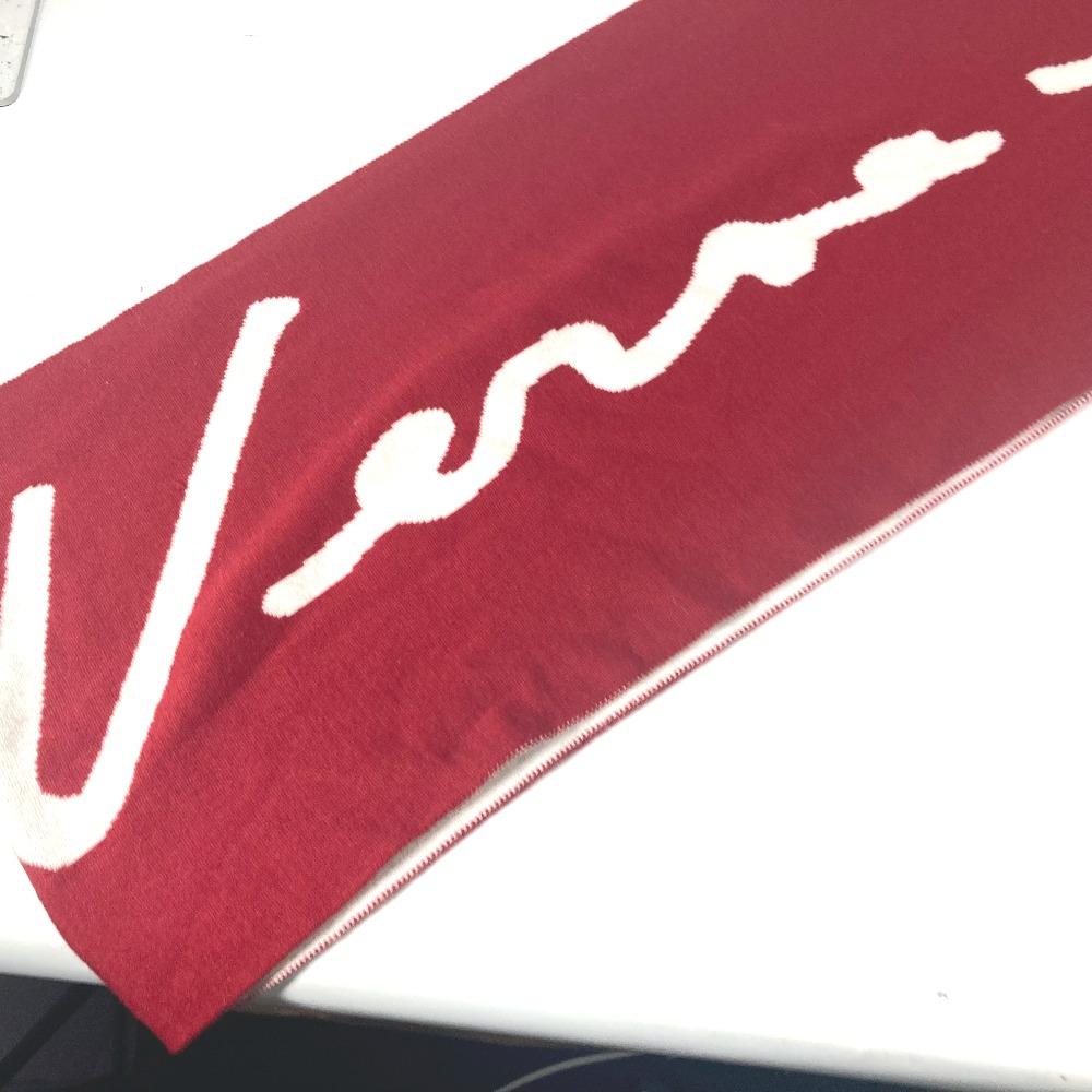 VERSACE Logo Bicolor  Scarf wool Red/White