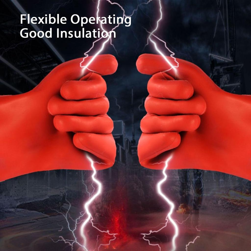Acogedor Insulated Electrician's Gloves, 5000V High Voltage Resistant Gloves, Shock-Proof, Rubber Non-Slip, Electrical Work Safety Gloves