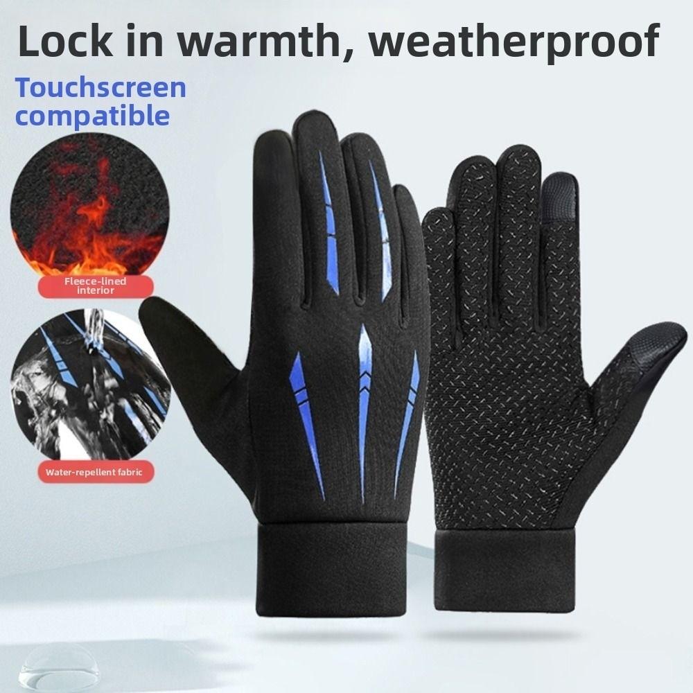Warm Full Finger Gloves Waterproof TouchScreen Mittens Winter Cycling Gloves  Motorcycle Riding