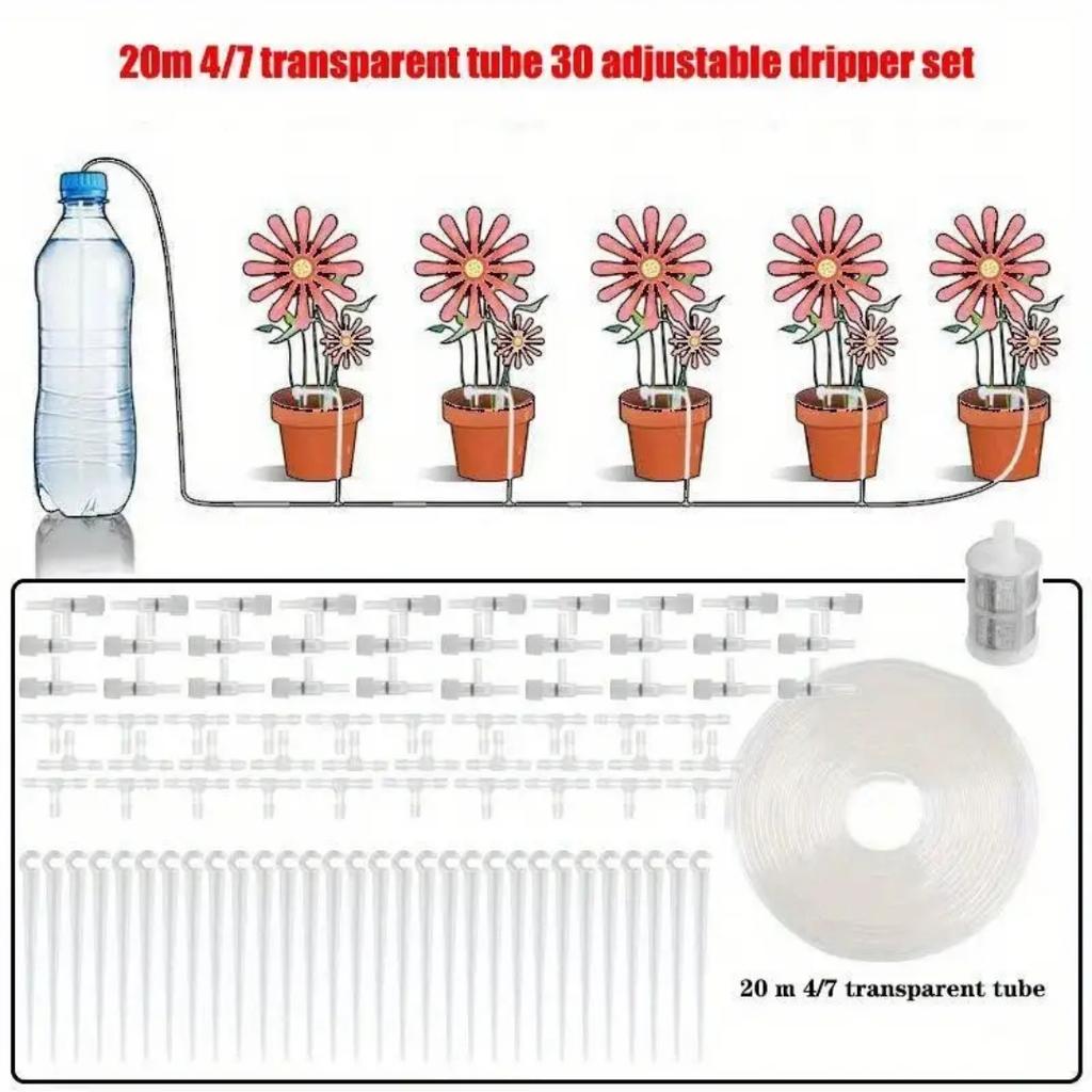 Gewächshaus Garten Tropfbewässerung Regulierventil Topfpflanzen Bewässerungsgerät Set Schlauch Bewässerung Sparen Mikro Tropfer