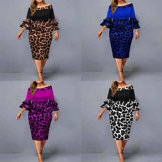 

Леди Нижние Юбки Плюс Размер Вечернее Платье Леопард Плюс Размер Рог Рукав Лодочкой Свадебное Платье для Свиданий