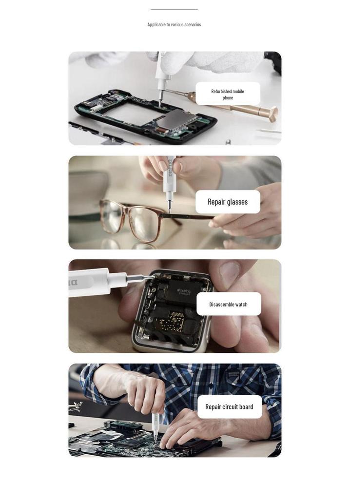 Rechargeable Multifunctional Mini Electric Screwdriver Set with Lithium Battery