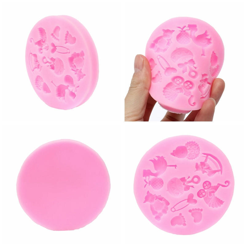 Baby Shower Silicone Fondant Cake Mould Mold Chocolate Baking Sugarcraft Decor MEIfang