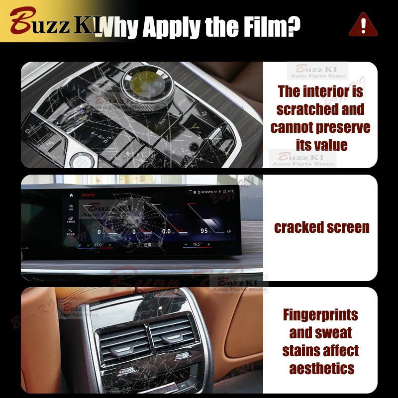 For chery Tiggo 7 pro max -2024Car Interior Film Navigation Gear center console Anti-scratch transparent TPU PPF