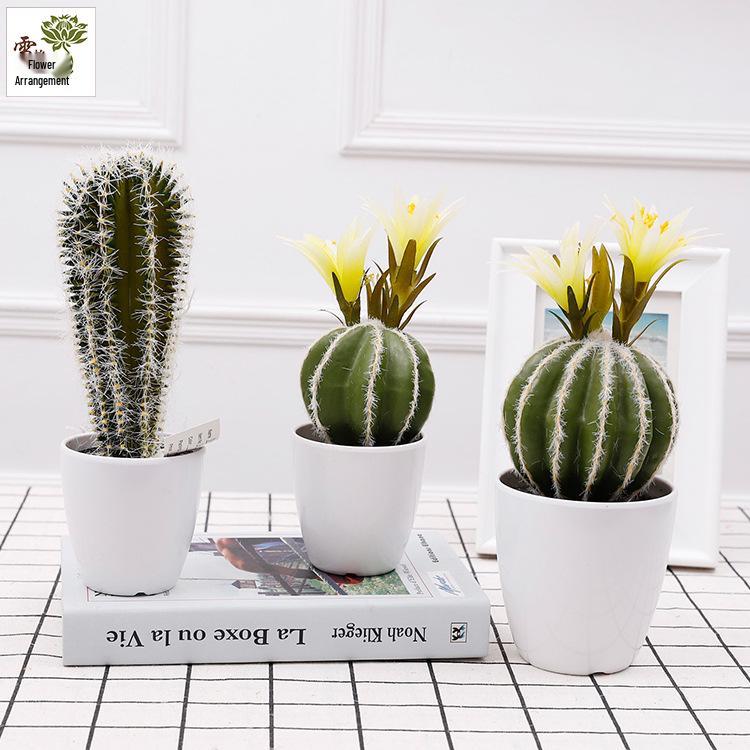 Oulifei Premium Artificial Tropical Succulent Cactus Bonsai for Home Decor