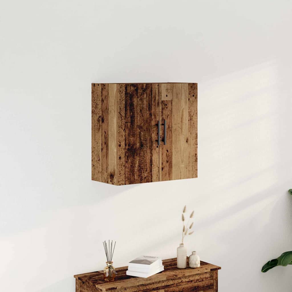 Wall Mounted Cabinet Reclaimed Wood Look 60 X 31.5 X 60 Cm Particleboard