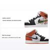 Air 1 Mid GS Floral Kinder Sneaker Orange Weiß Schwarz DQ8390-100