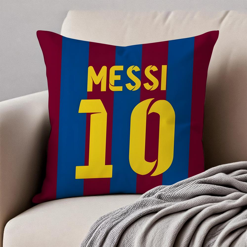 Soccer Athlete LM 10 LLionel MMessi Cushion Cover Pillowcase Antidustmite Invisible Zipper Short Plush Sofa Cushion