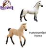 Großer hannoverscher Hengst Massivkunststoff Modell Spielzeug Geschenk für Kinder Realistisches weißes Pferd