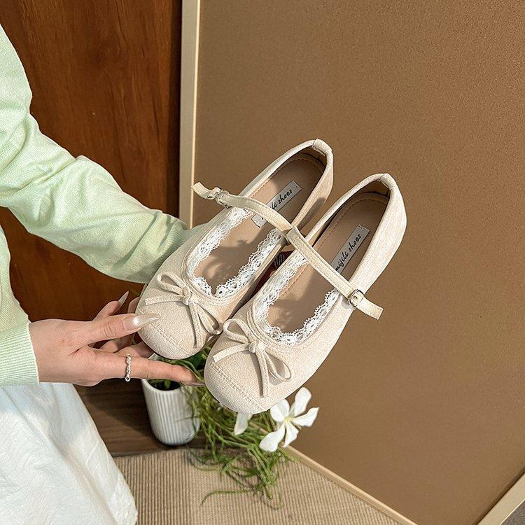 

French inner height increase small single shoes women s 2025 new spring and summer skirt Mary Jane shoes gentle ballet evening shoes 40 абрикосовий