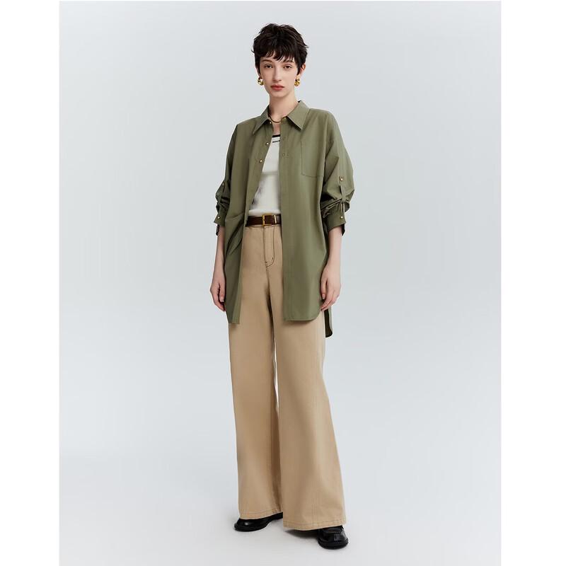 MONOVICH Women s Wide-Leg Straight Casual Pants M