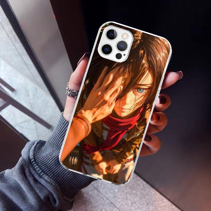 A-Attack on T-Titan Annie Mikasa Phone Case For iPhone 17 Air 11 13 Mini 14 15 Plus 16 12 Pro Max 16E SE 7 8 Pattern Soft TPU Ba